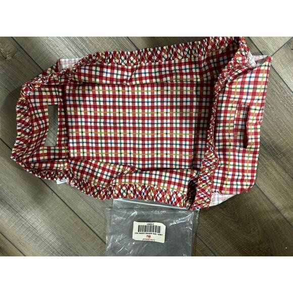 Longaberger HOSTESS LARGE SERVING TRAY only CHERRY PICNIC PLAID NEW‎ - Picture 1 of 1